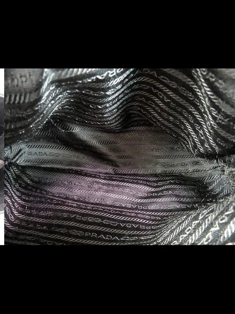 Prada Dark Green Nylon Shoulder Tote